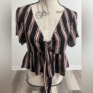 NWT Open Front Crop Top!